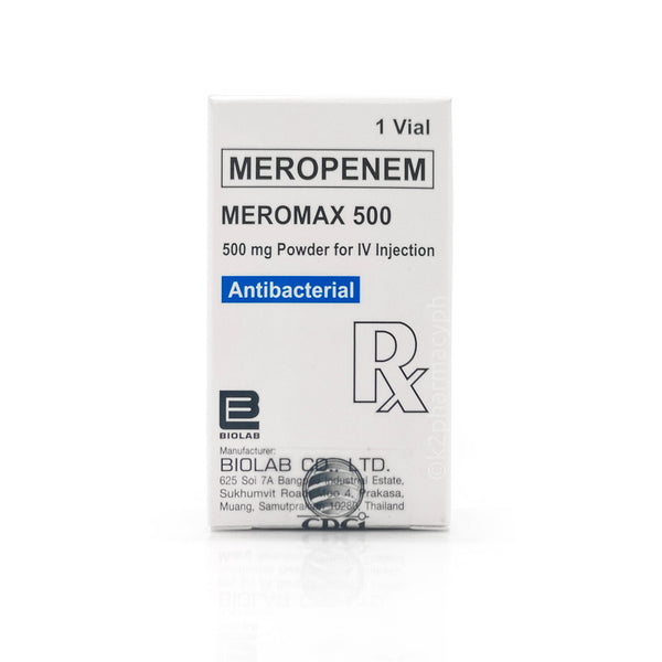 Meromax 500 Meropenem 500mg IV Injection Vial