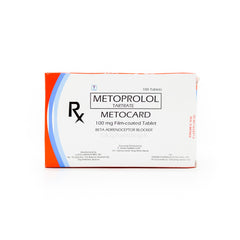 Metocard Metoprolol Tartrate 100mg Film-Coated Tablet