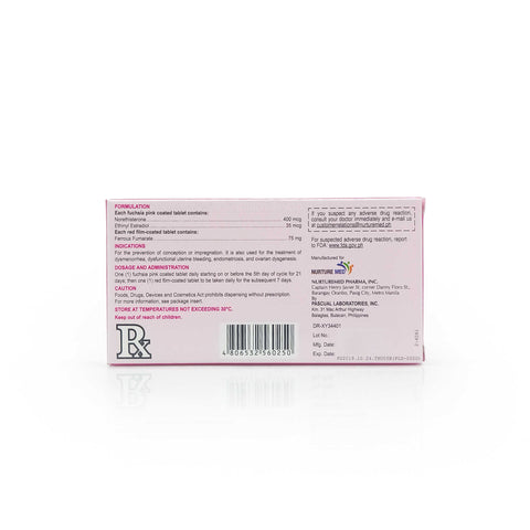 Micropil Plus Norethisterone + Ethinyl Estradiol; Ferrous Fumarate 400 mcg/35mcg/75mg TabletDR-XY34401