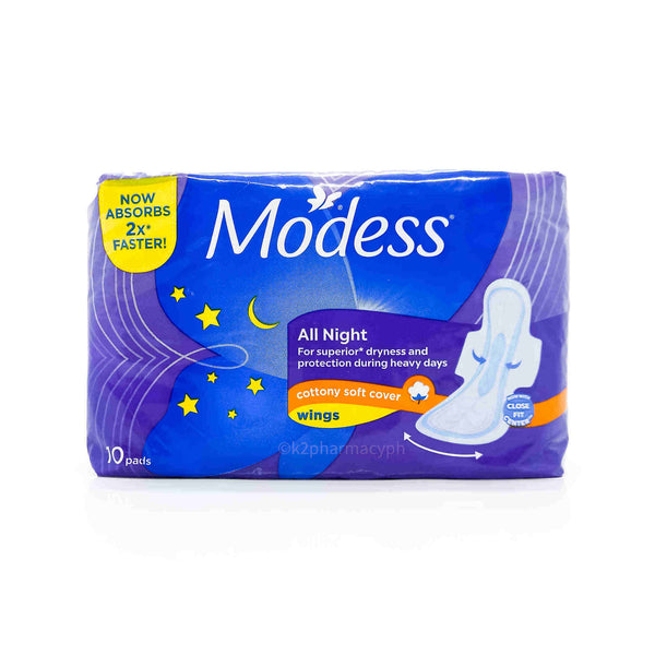 Modess® All Night Napkins With Wings 10s