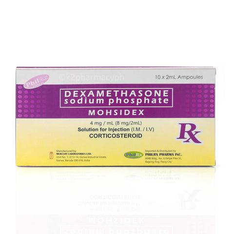 Impodex Mohsidex Dexamethasone 4mg/mL Solution for Injection 2mL Ampoules