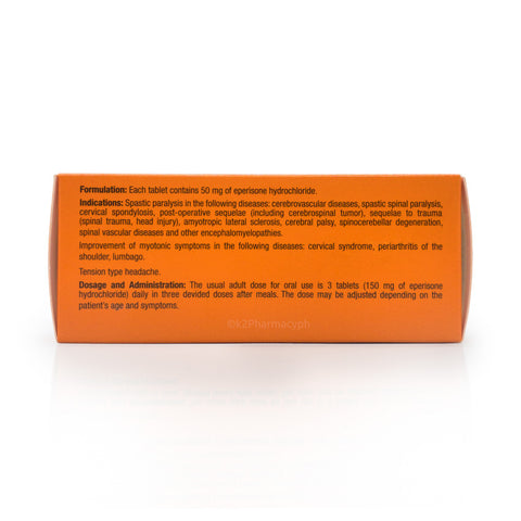 Myonal® Eperisone Hydrochloride 50mg Tablet