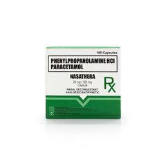 Nasathera Phenylpropanolamine HCI Paracetamol
25mg/325mg Capsule