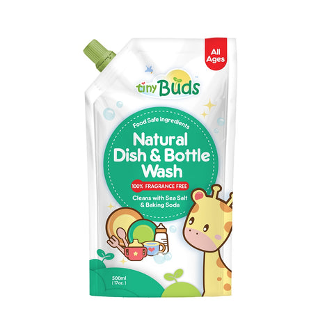 Tiny Buds™ Natural Dish & Bottle Wash Fragrance Free Refill 500mL