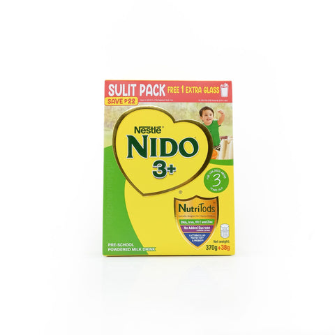 Nestle® Nido® Three Plus Milk Powder Sulit Pack 370g + 38g