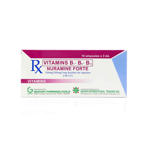 Nuramine Forte 100mg/100mg/1mg Solution for Injection 10 ampoules x 3mL