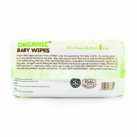 Organic® Baby Wipes Pack of 80s