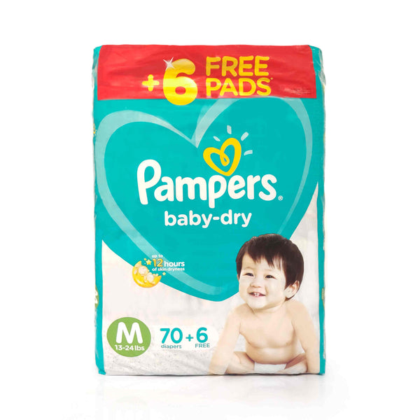 Pampers® Baby-Dry Medium 70s + 6