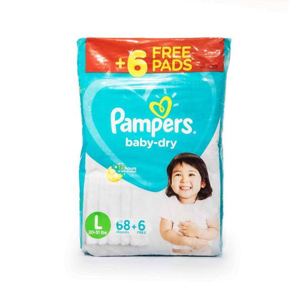 Pampers® Baby Dry Large 68s + 6