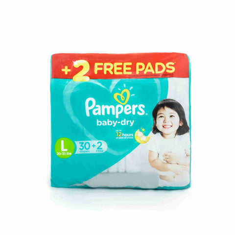 Pampers® Baby Dry Large 30s + 2