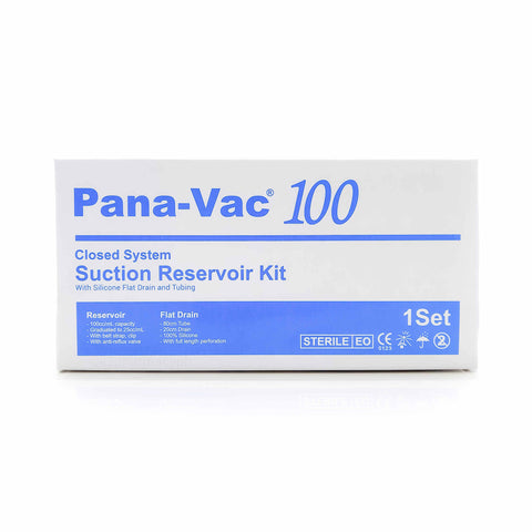 Pana-Vac® 100 Closed System Suction Reservoir Kit with Silicon Flat Drain and Tubing