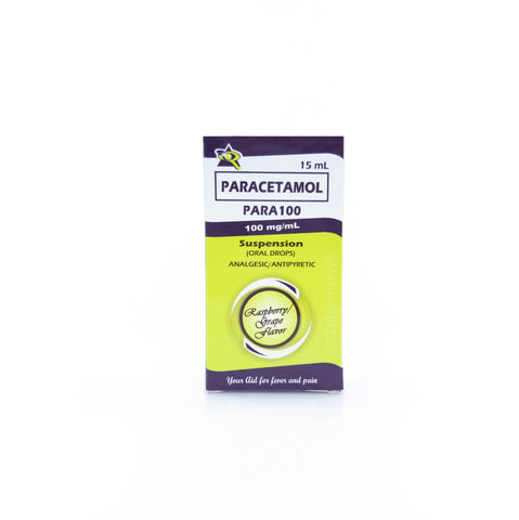 Para100 Suspension Oral Drops 100mg / mL Suspension Oral Drops 15mL Paracetamol