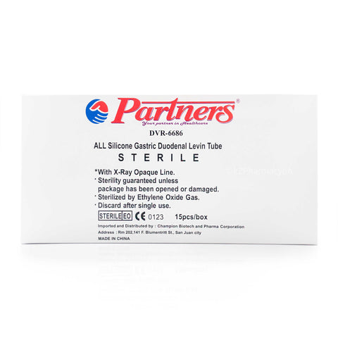 Partners All Silicone Gastric Duodenal Levin Tube S16