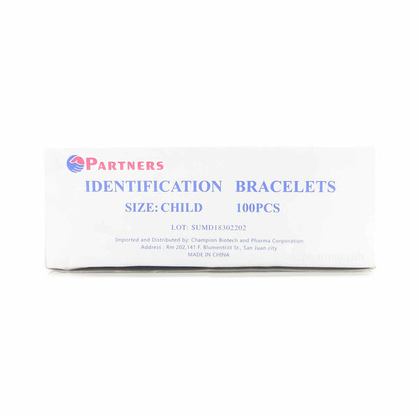 Partners Identification Bracelet Child Blue