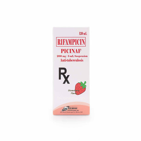 Picinaf 200mg/5mL Rifampicin Strawberry Suspension 120mL