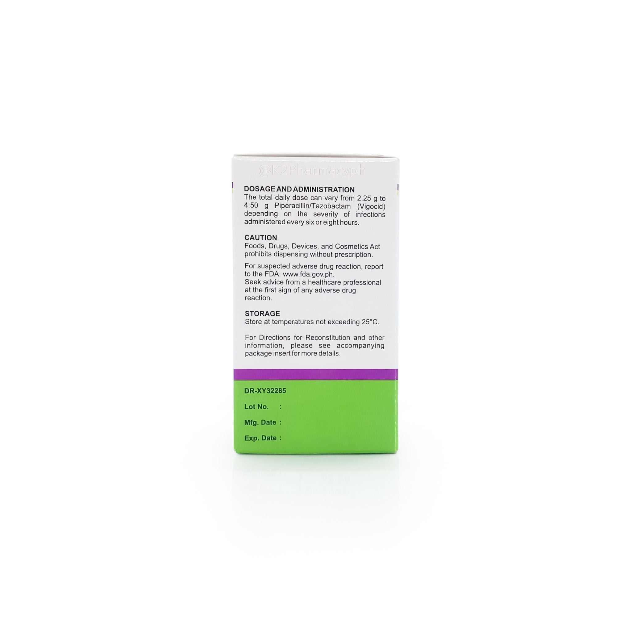 Vigocid Piperacillin Tazobactam 4g / 500mg Lyophilized Sterile Powder ...