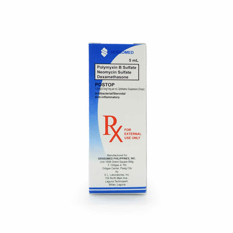 Postop Polymyxin B Sulfate Neomycin Sulfate Dexamethasone Ophthalmic Suspension 5mL ( Eye Drops )