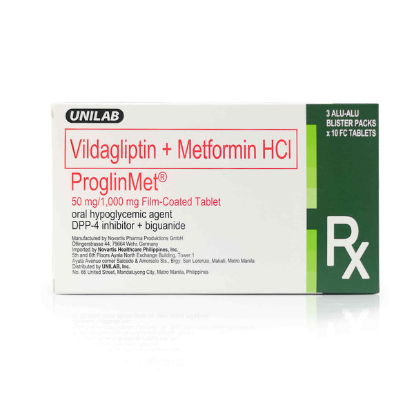 ProglinMet® 50mg / 1000mg Film-Coated Tablet