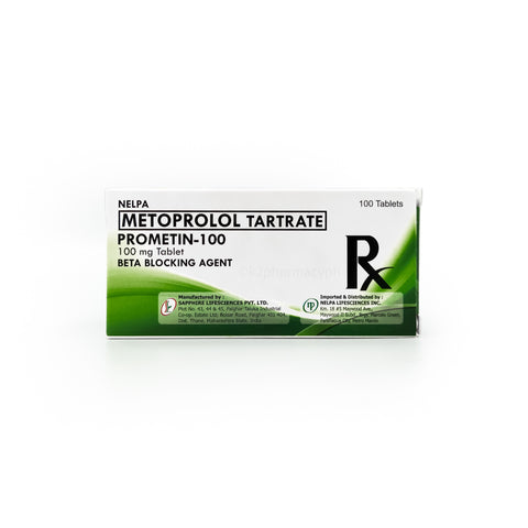 Prometin-100 Metoprolol Tartrate 100mg Tablet