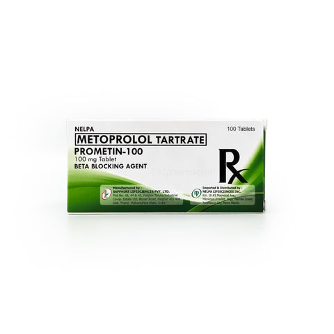 Promicyn Tablet Prometin-100 Metoprolol Tartrate 100mg Tablet