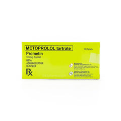 Prometin Metoprolol Tartrate 50mg Tablet