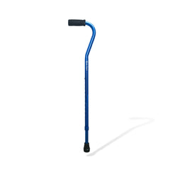 Px Dr. Care Stainless Single Cane with Offset Foam Handle in Blue