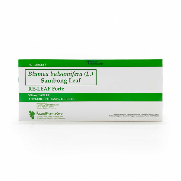 Re-Leaf Forte Bluemea balsamifera (L.) Sambong Leaf 500mg Tablet