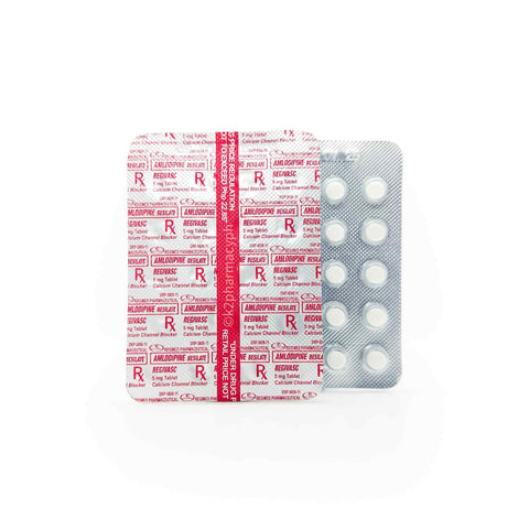 Regivasc Amlodipine Besilate 5mg Tablet