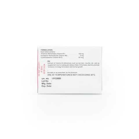 Revitaplex Multivitamins + B1 + B6 + B12 100mg / 5mg / 50mcg Tablet