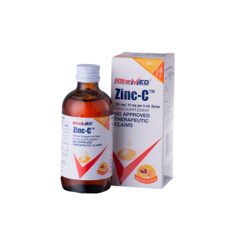 RiteMed® Zinc-C  ™ 105mg / 10mg per 5 mL Syrup Orange Flavor 120mL