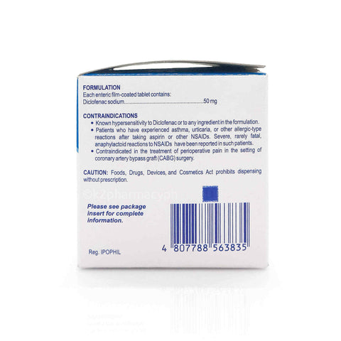 Ritemed® Diclofenac Sodium 50mg Enteric Film-Coated Tablets