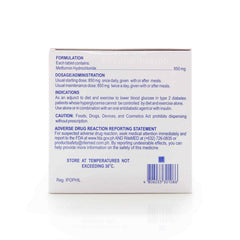 Ritemed® Metformin HCI 850mg Tablets