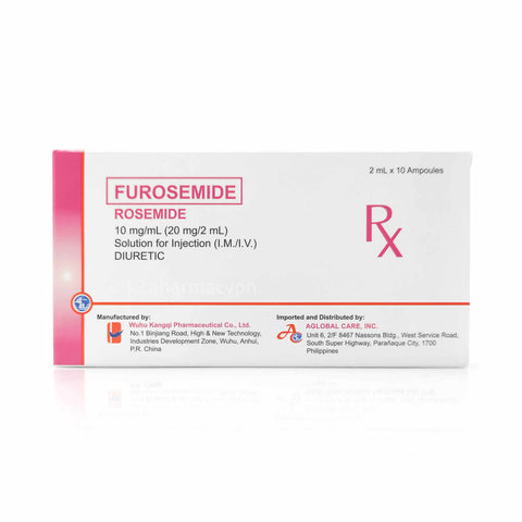 Rosemide Furosemide 10mg/mL Solution for Injection (I.M./I.V.) 2mL Ampoules