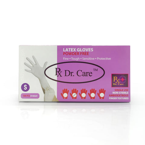 Rx Dr. Care™ Latex Gloves Powder-Free Box of 100s