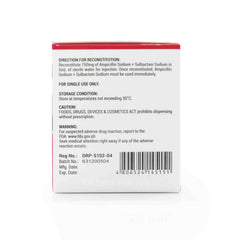 Sacriva -750 Ampicillin Sodium Sulbactam Sodium
500mg/250mg Powder for Injection (IM/IV) 10 Vials