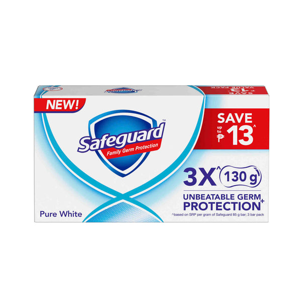 Safeguard™ Pure White Bar Soap (130g x 3)