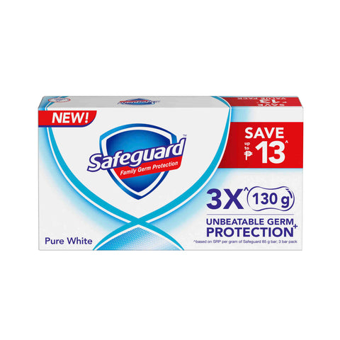 Safeguard™ Pure White Bar Soap (130g x 3)