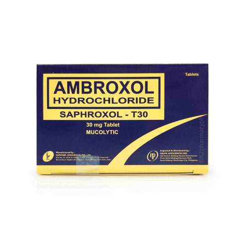 Saphroxol-T30 Ambroxol HCl 30mg Tablet