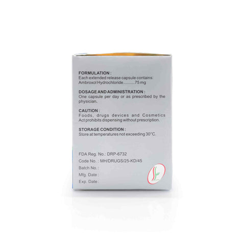 Saphroxol C75 Ambroxol HCl 75mg Extended-Release Capsule