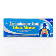 Solmux® Advance Carbocisteine + Zinc Film-Coated Tablets 500mg