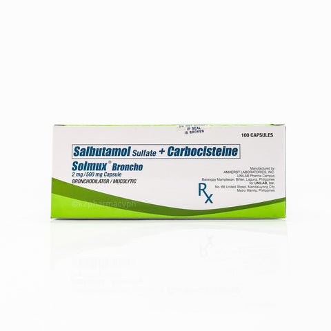 Solmux® Broncho Salbutamol Sulfate + Carbocisteine Capsule 500mg