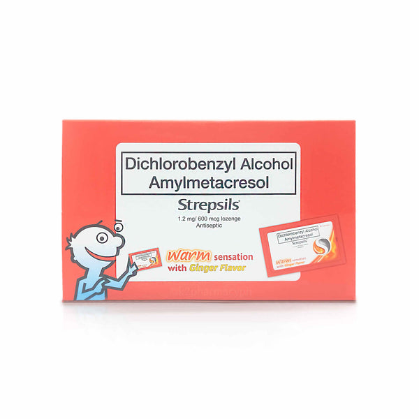 Strepsils® Warm Sensation Ginger Flavor Antiseptic Lozenges