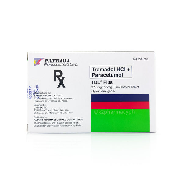 TDL® Plus 37.5mg/325mg Film-Coated Tablet