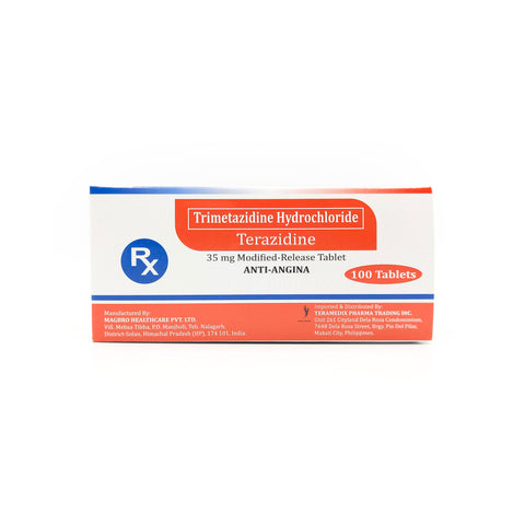 Generic Treeazin Terazidine Trimetazidine Hydrochloride 35mg Modified- Release Tablet