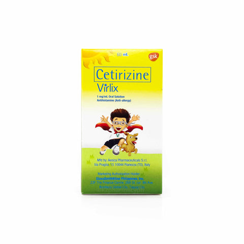 Virlix Cetirizine 1mg/mL Oral Solution 60mL