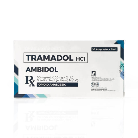 Ambidol Tramadol HCI 50mg/mL Solution for Injection (I.M./I.V.) 2mL Ampoules