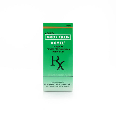 Axmel® Amoxicillin 125mg/5mL Suspension 60mL Regimed Pharmaceutical