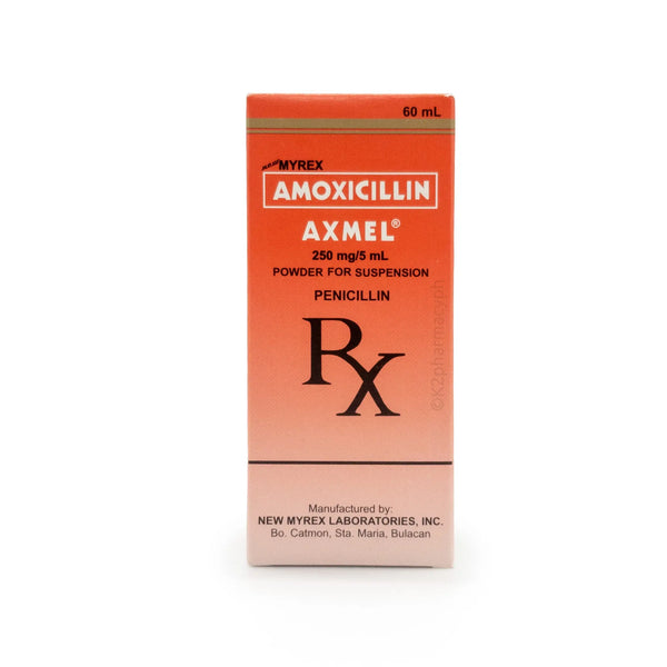 Axmel® Amoxicillin 250mg/5mL Suspension 60mL Regimed Pharmaceutical