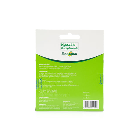 Buscopan Hyoscine N-Butylbromide