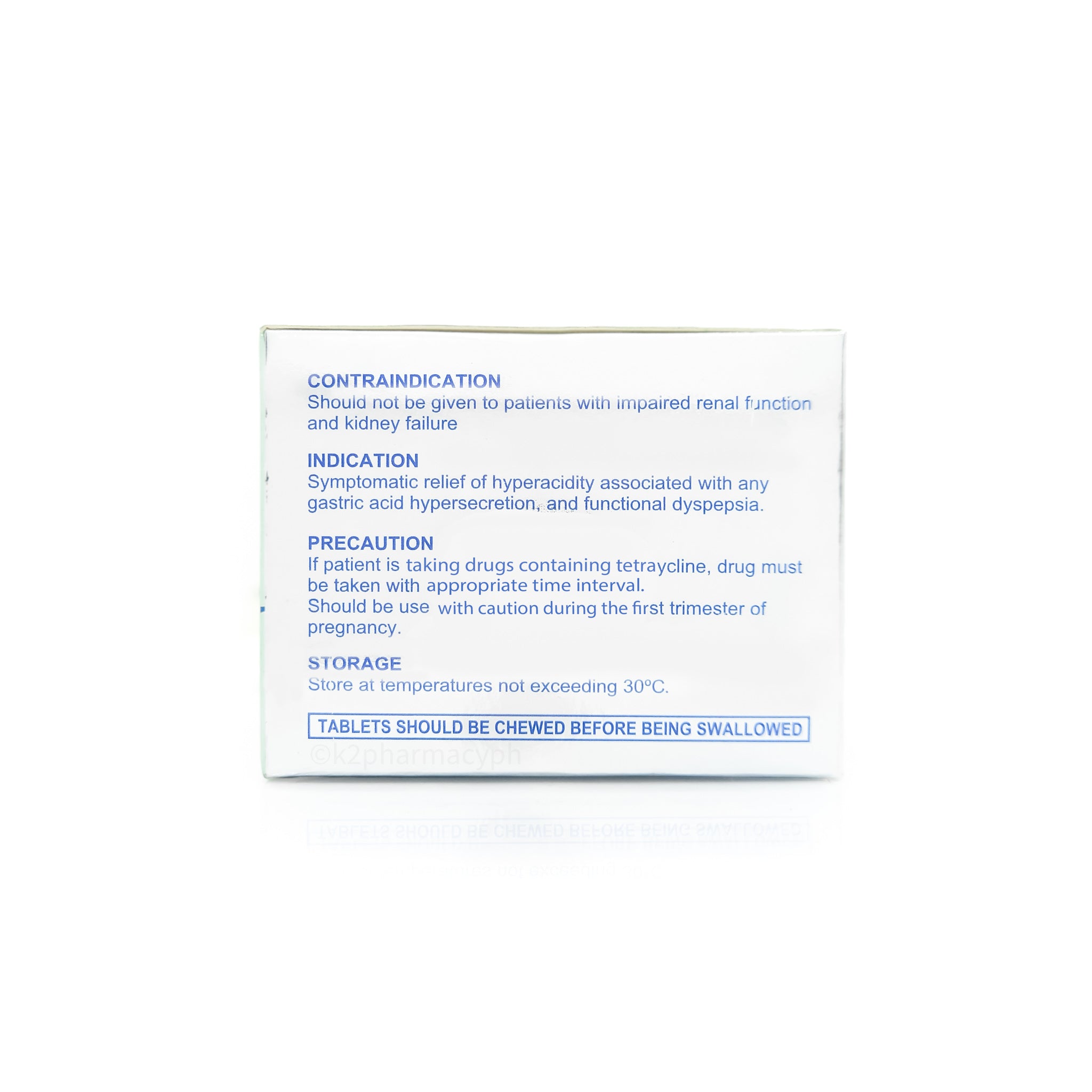 Aluminum Hydroxide Magnesium Hydroxide Calmsaph 200mg/100mg Chewable Tablet